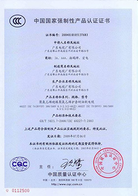 中國(guó)國(guó)家強(qiáng)制性產(chǎn)品認(rèn)證證書(shū)4